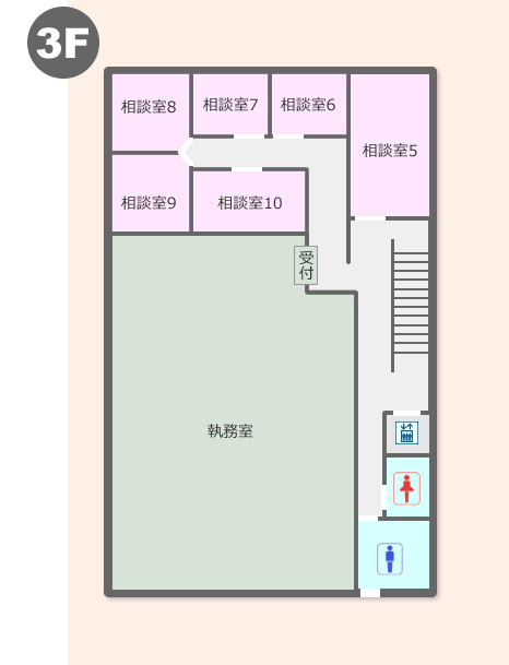 はばたきビル3Fフロアマップ